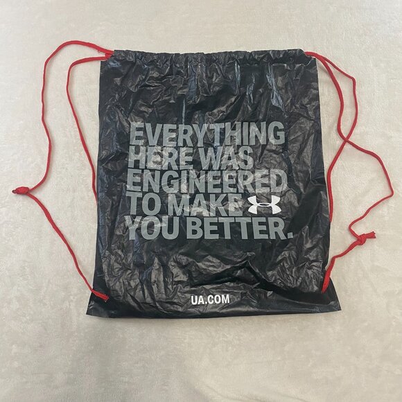 Under Armour Black Red Drawstring Bag Sack - Picture 1 of 6